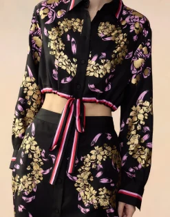 Online Cynthia Rowley Marseille Skirt BLKGD