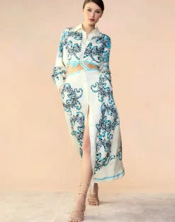 Outlet Cynthia Rowley Marseille Skirt WTBLU