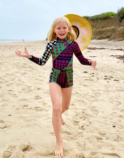 Fashion Cynthia Rowley Mia Daisy Patchwork Kids Wetsuit DSBMT