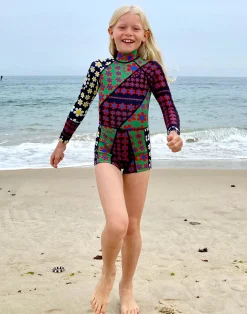 Fashion Cynthia Rowley Mia Daisy Patchwork Kids Wetsuit DSBMT