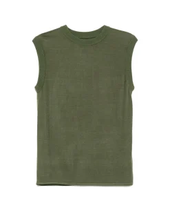 Hot Cynthia Rowley Mica Sleeveless Knit Top DRKGR