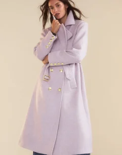 Hot Cynthia Rowley Noa Wool Trench Coat LVNDR