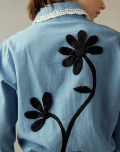 Clearance Cynthia Rowley Not My First Rodeo Shirt BLUCHM