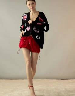 Hot Cynthia Rowley Nylon Cargo Shorts Red