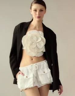 Best Cynthia Rowley Nylon Cargo Shorts White