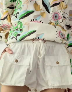 Best Cynthia Rowley Nylon Cargo Shorts White