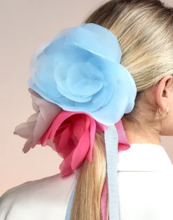 Discount Cynthia Rowley Organza Flower Ties BLUE