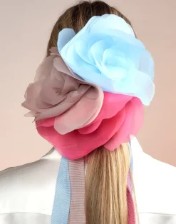 Discount Cynthia Rowley Organza Flower Ties BLUE