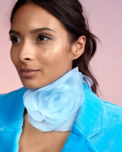 Discount Cynthia Rowley Organza Flower Ties BLUE