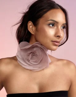 Hot Cynthia Rowley Organza Flower Ties Blush