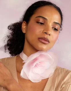 Clearance Cynthia Rowley Organza Flower Ties LTPNK