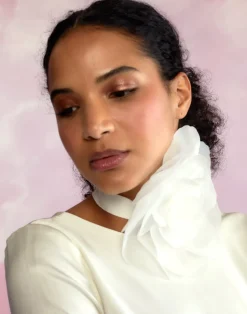 Outlet Cynthia Rowley Organza Flower Ties White