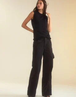 Discount Cynthia Rowley Paige Painter Pant BLACK