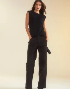 Discount Cynthia Rowley Paige Painter Pant BLACK