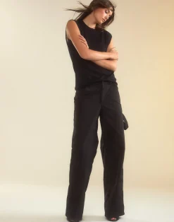 Discount Cynthia Rowley Paige Painter Pant BLACK