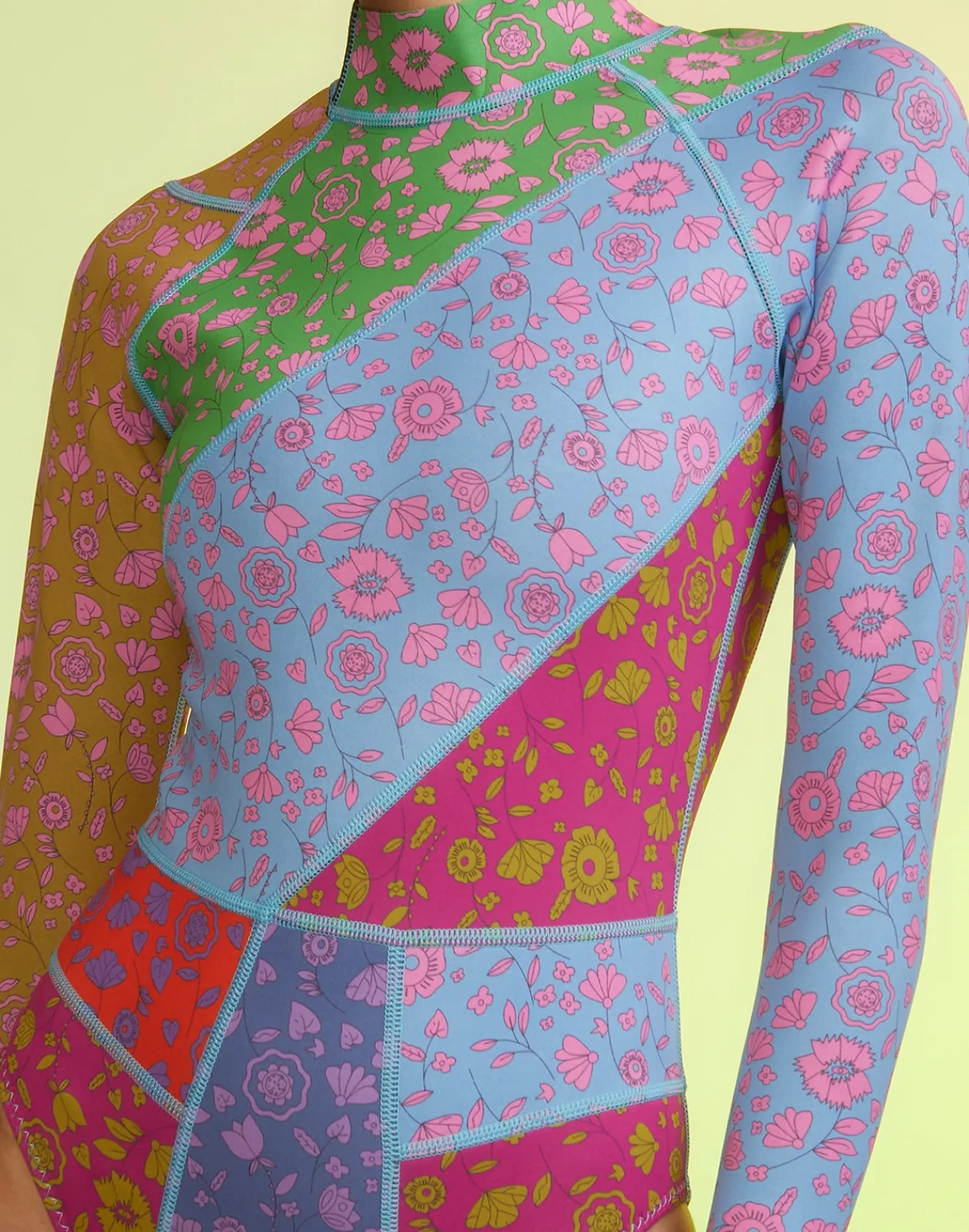 Fashion Cynthia Rowley Patchwork Wetsuit FRLMU