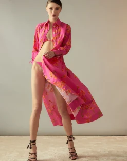 Outlet Cynthia Rowley Perennial Shirt Dress PNKFL