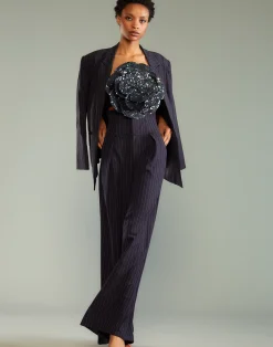 Sale Cynthia Rowley Pinstripe Blazer Navy