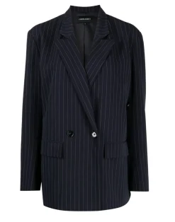 Sale Cynthia Rowley Pinstripe Blazer Navy