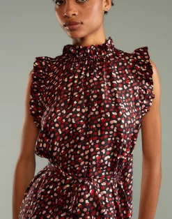 Discount Cynthia Rowley Piper Silk Dress BLRDPK