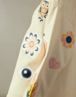 Online Cynthia Rowley Playful Patchwork Cardigan WHTML