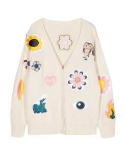 Online Cynthia Rowley Playful Patchwork Cardigan WHTML