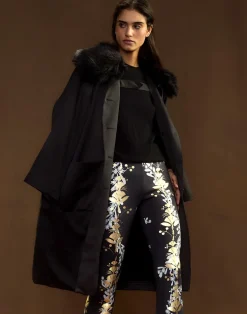 Hot Cynthia Rowley Polished Coat BLACK