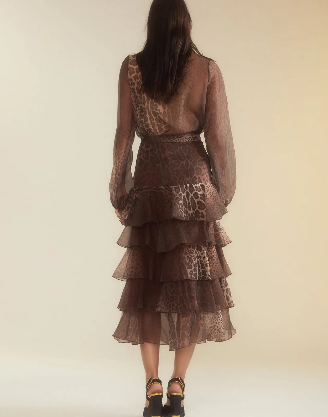 Sale Cynthia Rowley Prim Silk Organza Blouse LEOPD