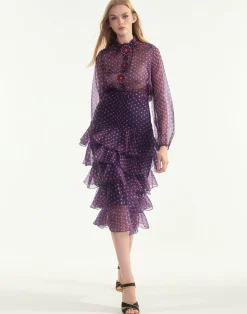 Outlet Cynthia Rowley Prim Silk Organza Skirt RDNVY