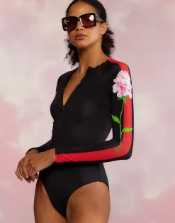 Clearance Cynthia Rowley Riley Surfsuit BLACK