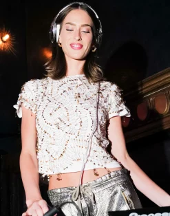 New Cynthia Rowley Safety First Tee White