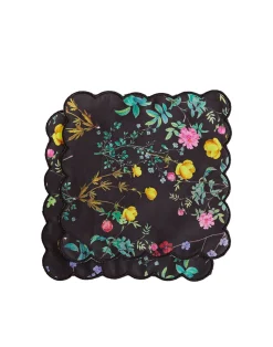 New Cynthia Rowley Scallop Embroidered Edge Cocktail Napkin FRLMU