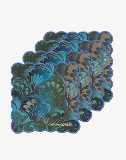 Outlet Cynthia Rowley Scallop Embroidered Edge Cocktail Napkin GRNMA