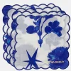 Outlet Cynthia Rowley Scallop Embroidered Edge Cocktail Napkin WTBLU