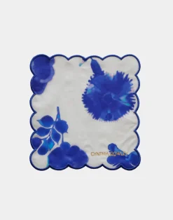 Outlet Cynthia Rowley Scallop Embroidered Edge Cocktail Napkin WTBLU