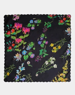 Outlet Cynthia Rowley Scallop Embroidered Edge Dinner Napkin BLKFL