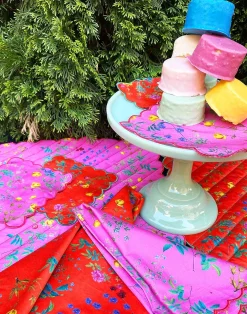 Discount Cynthia Rowley Scallop Embroidered Edge Dinner Napkin PNKMT