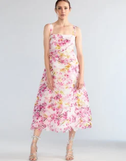Fashion Cynthia Rowley Scalloped Petal Midi Dress WHTMT