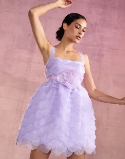 New Cynthia Rowley Scalloped Petal Mini Dress LVNDR