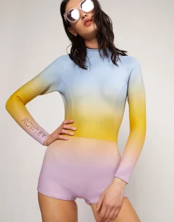 New Cynthia Rowley Sea Ombre Wetsuit Blue/Yellow/Pink