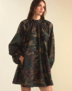 Hot Cynthia Rowley Second Nature Silk Taffeta Dress GRNCAM