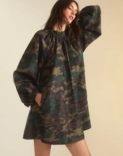 Hot Cynthia Rowley Second Nature Silk Taffeta Dress GRNCAM