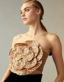 Fashion Cynthia Rowley Sequin Flower Bandeau CMLMLT