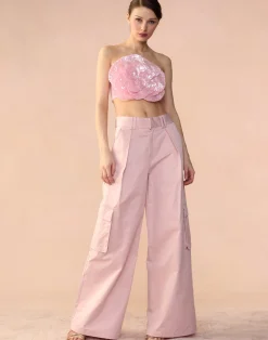 Online Cynthia Rowley Sequin Flower Bandeau LTPNK