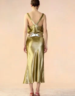 Sale Cynthia Rowley Shimmering Siren Skirt GREEN