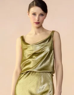 Discount Cynthia Rowley Shimmering Siren Top GREEN