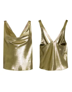 Discount Cynthia Rowley Shimmering Siren Top GREEN