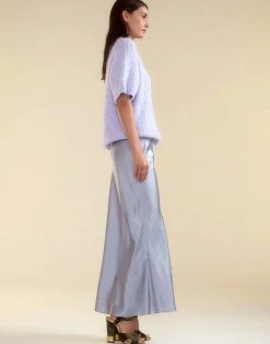 New Cynthia Rowley Sienna Silk Skirt LLGRY