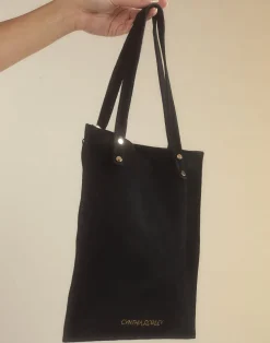 Sale Cynthia Rowley Sleek Suede Tote BLACK