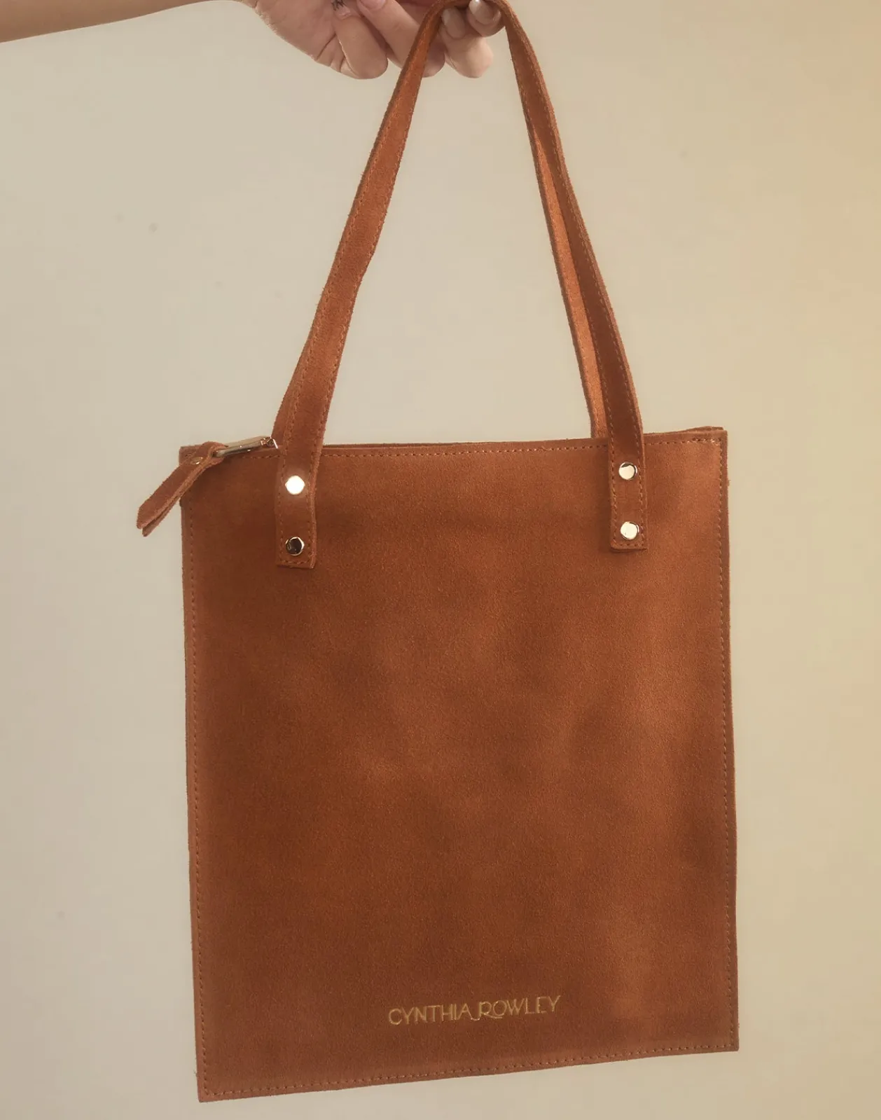 Fashion Cynthia Rowley Sleek Suede Tote BROWN